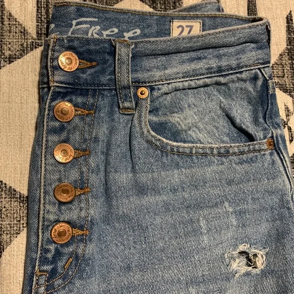 High waisted Free People blue jeans - Picture 2 of 6